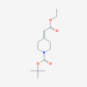 molecular formula C14H23NO4 B174986 叔丁基 4-(2-乙氧基-2-氧代乙叉基)哌啶-1-羧酸酯 CAS No. 135716-08-4