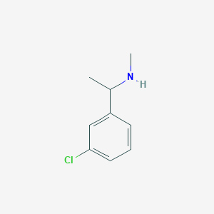 molecular formula C9H12ClN B174996 1-(3-氯苯基)-N-甲基乙胺 CAS No. 149529-99-7