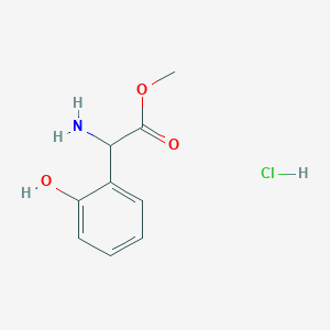 molecular formula C9H12ClNO3 B175006 苯乙酸，α-α-氨基-2-羟基-，甲酯，盐酸盐 CAS No. 158840-52-9