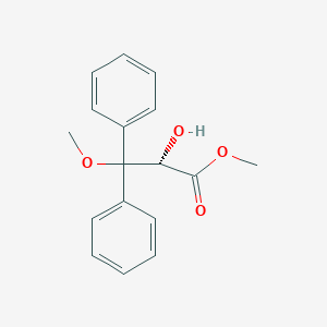 molecular formula C17H18O4 B175016 Methyl (2S)-2-hydroxy-3-methoxy-3,3-diphenylpropanoate CAS No. 177036-78-1