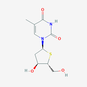 molecular formula C10H14N2O4S B175017 1-[(2S,4S,5R)-4-hydroxy-5-(hydroxymethyl)thiolan-2-yl]-5-methylpyrimidine-2,4-dione CAS No. 134111-35-6