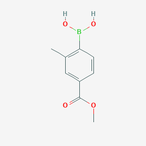 molecular formula C9H11BO4 B175019 (4-(Methoxycarbonyl)-2-methylphenyl)boronic acid CAS No. 158429-38-0