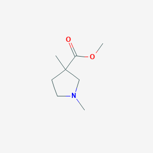 molecular formula C8H15NO2 B175068 Methyl 1,3-dimethylpyrrolidine-3-carboxylate CAS No. 114725-00-7