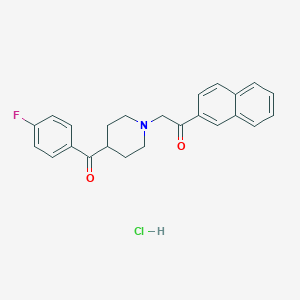 molecular formula C24H23ClFNO2 B017510 2-(4-(4-Fluorobenzoyl)piperidin-1-yl)-2'-acetonaphthone CAS No. 107025-80-9