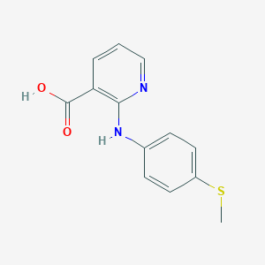 molecular formula C13H12N2O2S B175149 2-(4-Methylsulfanyl-phenylamino)-nicotinic acid CAS No. 115891-08-2