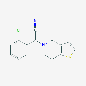 molecular formula C15H13ClN2S B017520 rac-2-(2-氯苯基)-(6,7-二氢-4H-噻吩并[3,2-c]吡啶-5-基)乙腈 CAS No. 444728-11-4