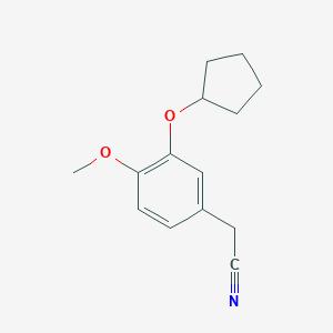 molecular formula C14H17NO2 B175240 3-(Cyclopentyloxy)-4-methoxyphenylacetonitrile CAS No. 141333-36-0