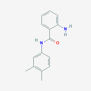 molecular formula C15H16N2O B017525 2-amino-N-(3,4-dimethylphenyl)benzamide CAS No. 102630-81-9