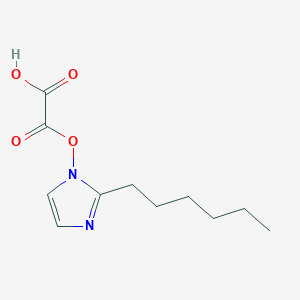 molecular formula C11H16N2O4 B017527 Oxalic acid, 2-hexyl-1-imidazolyl ester CAS No. 102504-43-8