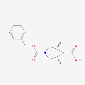 molecular formula C14H15NO4 B175294 exo-3-Cbz-3-氮杂双环[3.1.0]己烷-6-羧酸 CAS No. 134575-15-8