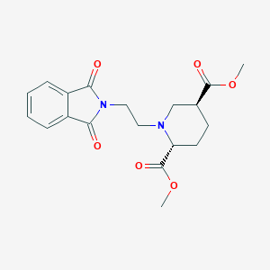 molecular formula C19H22N2O6 B175295 (2R,5S)-Dimethyl 1-(2-(1,3-dioxoisoindolin-2-yl)ethyl)piperidine-2,5-dicarboxylate CAS No. 145011-61-6