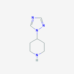 molecular formula C7H12N4 B175297 4-(1H-1,2,4-三唑-1-基)哌啶 CAS No. 158655-26-6