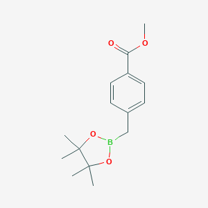 molecular formula C15H21BO4 B175299 Methyl 4-((4,4,5,5-tetramethyl-1,3,2-dioxaborolan-2-yl)methyl)benzoate CAS No. 150033-80-0