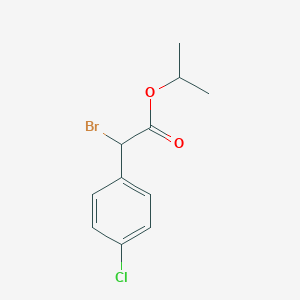 molecular formula C11H12BrClO2 B175303 Isopropyl 2-bromo-2-(4-chlorophenyl)acetate CAS No. 103807-49-4