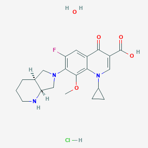 molecular formula C₂₁H₂₇ClFN₃O₅ B017531 盐酸莫西沙星一水合物 CAS No. 192927-63-2