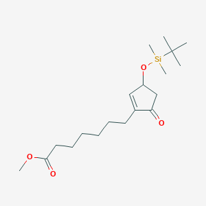 molecular formula C19H34O4Si B175333 7-(3-((叔丁基二甲基甲硅烷基)氧基)-5-氧代环戊-1-烯-1-基)庚酸甲酯 CAS No. 161978-56-9