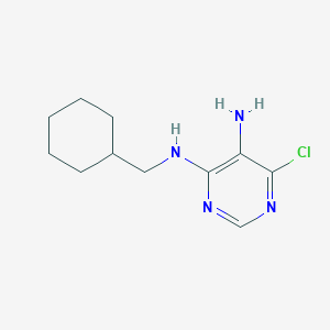 molecular formula C11H17ClN4 B175351 6-Chloro-N4-cyclohexylMethyl-pyriMidine-4,5-diaMine CAS No. 112089-27-7