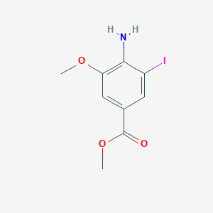 molecular formula C9H10INO3 B175356 4-氨基-3-碘-5-甲氧基苯甲酸甲酯 CAS No. 180624-10-6