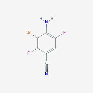 molecular formula C7H3BrF2N2 B175396 4-氨基-3-溴-2,5-二氟苯甲腈 CAS No. 112279-62-6