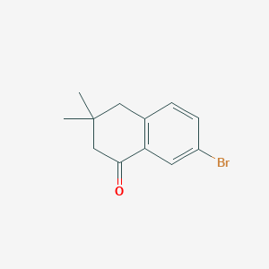 molecular formula C12H13BrO B175427 7-溴-3,3-二甲基-3,4-二氢萘-1(2H)-酮 CAS No. 102568-21-8
