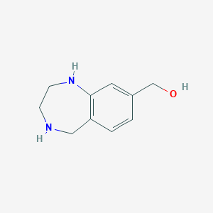 molecular formula C10H14N2O B175454 8-Hydroxymethyl-2,3,4,5-tetrahydro-1H-benzo[e][1,4]diazepin CAS No. 195985-15-0