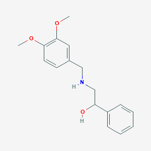 molecular formula C17H21NO3 B017546 2-((3,4-Dimethoxybenzyl)amino)-1-phenylethanol CAS No. 110339-51-0