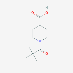 molecular formula C11H19NO3 B175518 1-(2,2-二甲基丙酰)哌啶-4-羧酸 CAS No. 147958-90-5