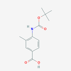 molecular formula C13H17NO4 B175524 4-((叔丁氧羰基)氨基)-3-甲基苯甲酸 CAS No. 180976-94-7