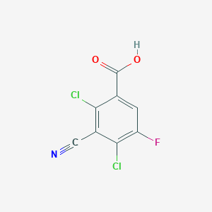 molecular formula C8H2Cl2FNO2 B175549 2,4-二氯-3-氰基-5-氟苯甲酸 CAS No. 117528-58-2