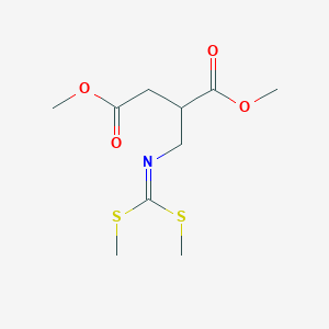 molecular formula C10H17NO4S2 B017557 Dimethyl ((2,3-dimethoxycarbonyl)propyl)carbonimidodithioate CAS No. 106762-11-2