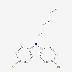 molecular formula C18H19Br2N B175639 3,6-dibromo-9-hexyl-9H-carbazole CAS No. 150623-72-6