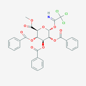 molecular formula C30H24Cl3NO10 B017566 2,3,4-Tri-O-benzoyl-alpha-D-glucuronic acid methyl ester, trichloroacetimidate CAS No. 169557-99-7