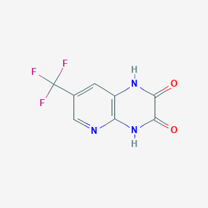 molecular formula C8H4F3N3O2 B175662 7-三氟甲基-1,4-二氢-吡啶并[2,3-b]嘧啶-2,3-二酮 CAS No. 168123-87-3