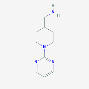 B175664 [1-(Pyrimidin-2-yl)piperidin-4-yl]methanamine CAS No. 158958-53-3