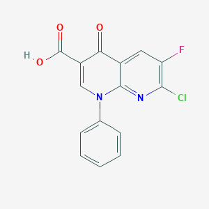molecular formula C15H8ClFN2O3 B017567 7-Chloro-6-fluoro-4-oxo-1-phenyl-1,4-dihydro-1,8-naphthyridine-3-carboxylic acid CAS No. 100426-75-3
