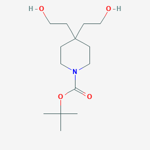 molecular formula C14H27NO4 B175674 叔丁基 4,4-双(2-羟乙基)哌啶-1-羧酸酯 CAS No. 170229-04-6