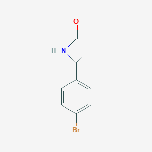 molecular formula C9H8BrNO B175677 4-(4-溴苯基)氮杂环丁-2-酮 CAS No. 103247-89-8