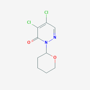 molecular formula C9H10Cl2N2O2 B175695 4,5-二氯-2-(四氢-吡喃-2-基)-2H-哒嗪-3-酮 CAS No. 173206-13-8