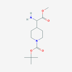 molecular formula C13H24N2O4 B175750 叔丁基 4-(1-氨基-2-甲氧基-2-氧代乙基)哌啶-1-羧酸酯 CAS No. 177948-33-3