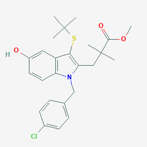 B175761 Methyl 3-(3-(tert-butylthio)-1-(4-chlorobenzyl)-5-hydroxy-1H-indol-2-yl)-2,2-dimethylpropanoate CAS No. 136694-17-2