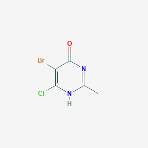B175772 5-Bromo-6-chloro-2-methylpyrimidin-4-ol CAS No. 105806-11-9