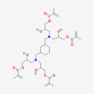 molecular formula C36H58N2O12 B017581 1,3-Bis[bis[2-hydroxy-3-(methacryloyloxy)propyl]aminomethyl]cyclohexane CAS No. 108352-89-2