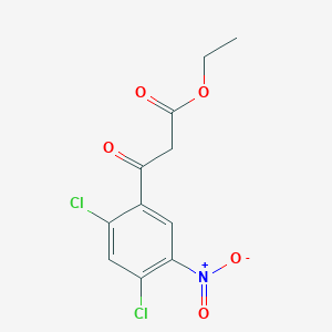 molecular formula C11H9Cl2NO5 B175812 3-(2,4-二氯-5-硝基苯基)-3-氧代丙酸乙酯 CAS No. 174312-93-7