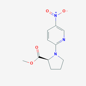 molecular formula C11H13N3O4 B175819 (S)-1-(5-硝基吡啶-2-基)吡咯烷-2-甲酸甲酯 CAS No. 122092-22-2