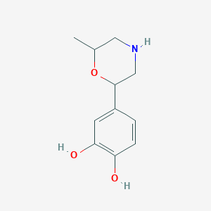 molecular formula C11H15NO3 B017583 4-(6-Methyl-2-morpholinyl)pyrocatechol CAS No. 103852-78-4