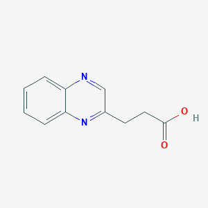 molecular formula C11H10N2O2 B175835 3-(Quinoxalin-2-yl)propanoic acid CAS No. 1500-99-8