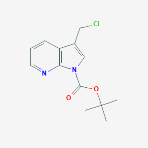 molecular formula C13H15ClN2O2 B175859 tert-Butyl 3-(chloromethyl)-1H-pyrrolo[2,3-b]pyridine-1-carboxylate CAS No. 144657-68-1