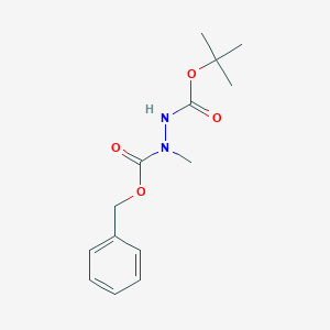 molecular formula C14H20N2O4 B175887 1-苄基 2-叔丁基 1-甲基肼-1,2-二羧酸酯 CAS No. 127799-53-5