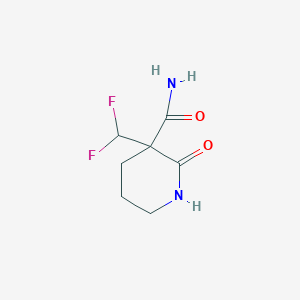 molecular formula C7H10F2N2O2 B175896 3-(二氟甲基)-2-氧代哌啶-3-甲酰胺 CAS No. 126309-11-3
