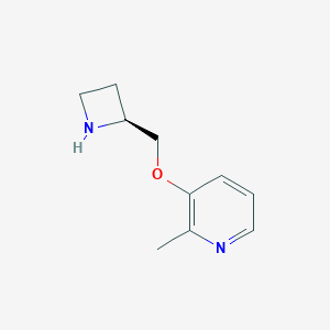 molecular formula C10H14N2O B175902 3-[[(2S)-Azetidin-2-yl]methoxy]-2-methylpyridine CAS No. 161417-13-6